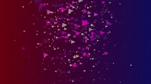 Vibrant triangular shapes explode in dynamic gradient background Stock Footage 328004829
