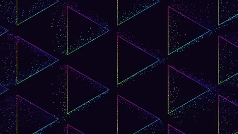 Vibrant triangular symmetry a modern and dynamic seamless pattern Stock Footage 281907977