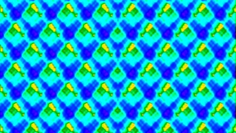 Vibrant tropical seamless geometric tile pattern in cyan and neon green dia.. Stock Footage 337573571