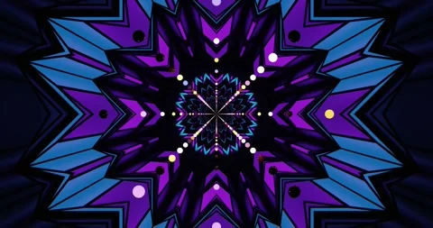 Vibrant tunnel loop with geometric patterns and pulsating colors Stock Footage 316400383