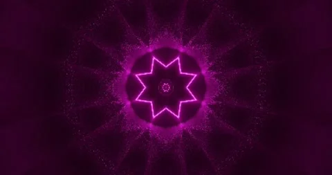 Vibrant tunnel loop with glowing patterns creates a dynamic visua Stock Footage 316610670