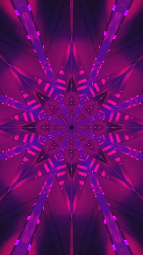 Vibrant tunnel loop with purple and pink lights creating a dynamic visual e.. Stock Footage 319411602