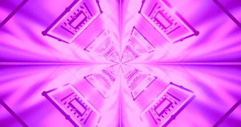 Vibrant tunnel loop showcasing mesmerizing pink light effects for immersive.. Stock Footage 317067024