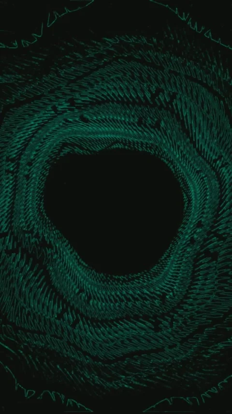 Vibrant tunnel loop with swirling patterns and dark center for immersive vi.. Stock Footage 321571261