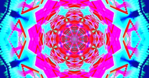 Vibrant tunnel video loop with colorful patterns and seamless transitions f.. Stock Footage 318609043