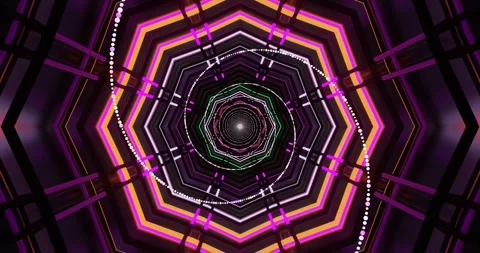 Vibrant tunnel video loop creates captivating visual effects with seamless .. Stock Footage 317337640