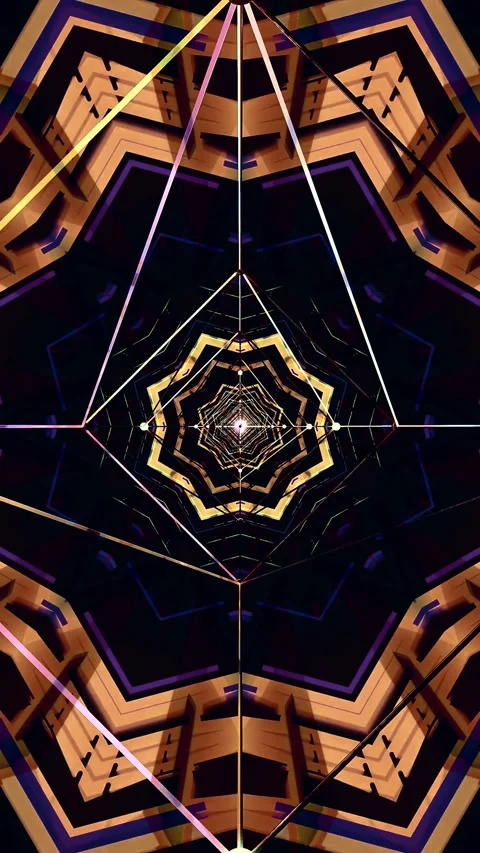 Vibrant tunnel video loop creates a mesmerizing seamless journey through ab.. Video stock 321271498