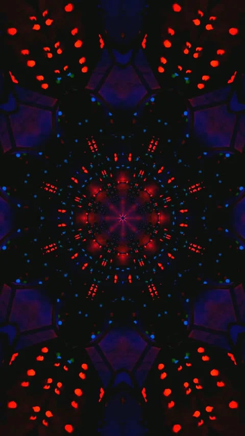 Vibrant tunnel video loop creates mesmerizing effects with shifting colors .. Stock Footage 321569257