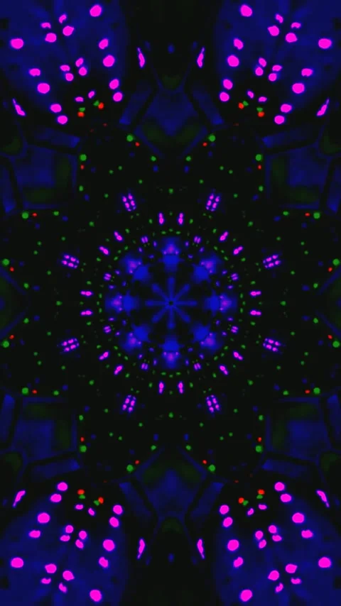 Vibrant tunnel video loop creates mesmerizing patterns in seamless animatio.. Stock Footage 321571172