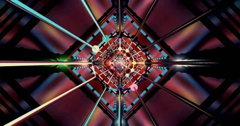 Vibrant tunnel video loop creating a mesmerizing seamless experie Stock Footage 317963265