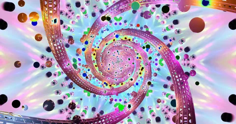 Vibrant tunnel video loop creating a dynamic visual experience wi Stock Footage 317964044