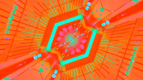 Vibrant tunnel video loop creating a futuristic ambiance for relaxing or en.. Stock Footage 320383355