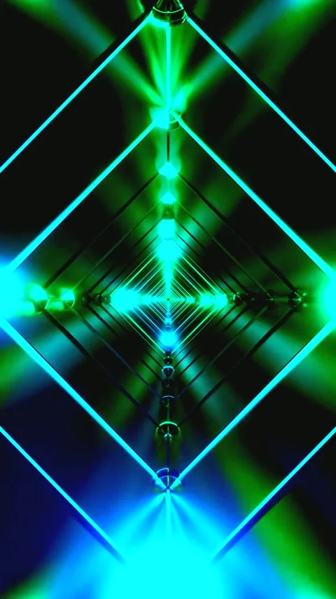 Vibrant tunnel video loop creating an immersive visual experience with seam.. Видео 321564018