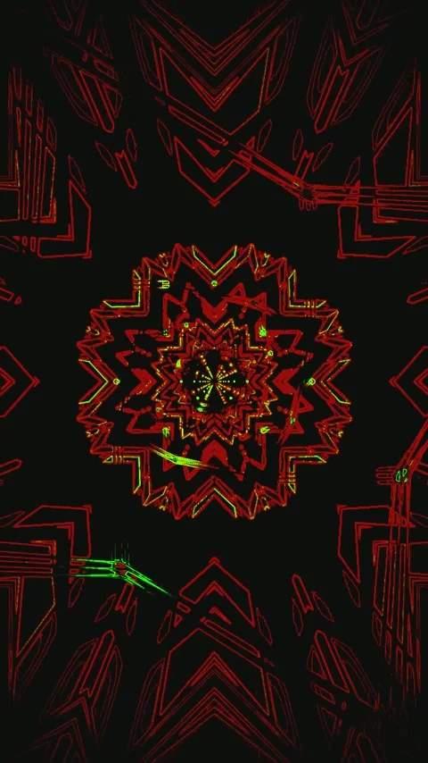 Vibrant tunnel video loop with dynamic patterns for a captivating screensav.. Stock Footage 321563558