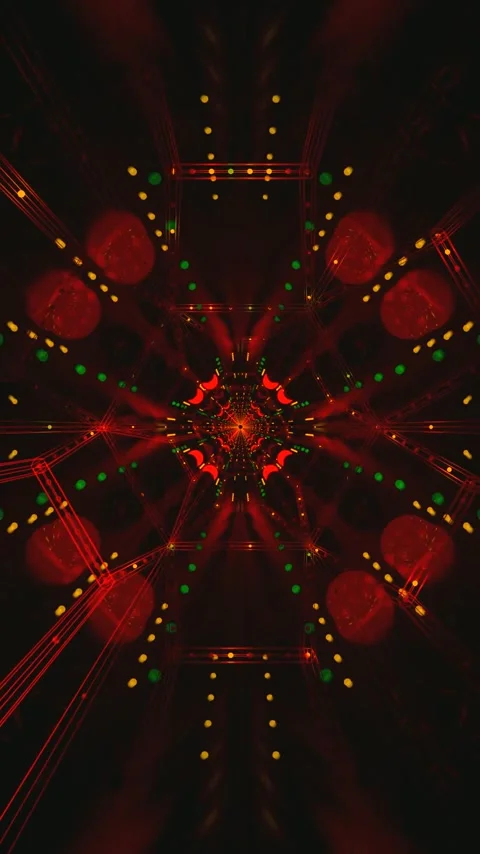 Vibrant tunnel video loop with dynamic lights and colors creating an immers.. Stock Footage 321564975