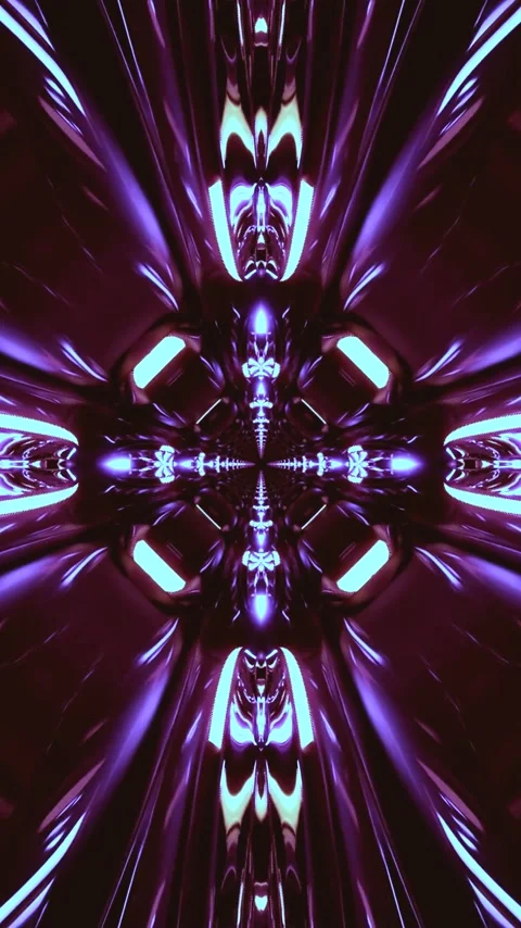 Vibrant tunnel video loop with dynamic patterns and colors for immersive sc.. Stock Footage 321571497