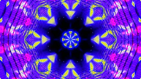 Vibrant tunnel video loop featuring bright colors and seamless patterns in .. Stock Footage 320383586