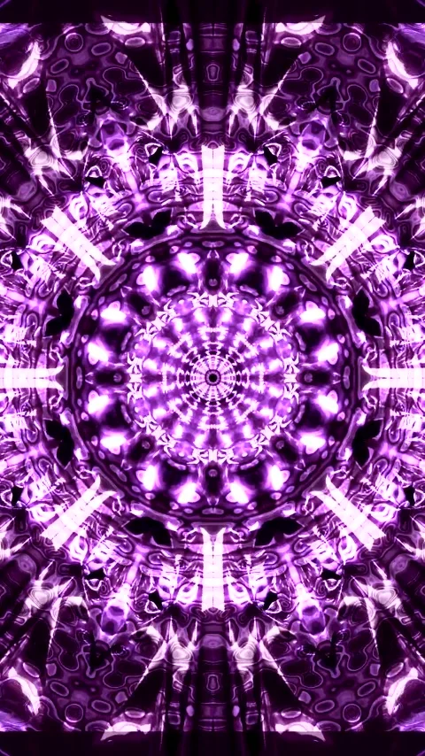 Vibrant tunnel video loop featuring swirling patterns in shades of purple a.. Stock Footage 321564535