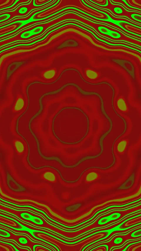Vibrant tunnel video loop featuring dynamic red and green swirling patterns.. Stock Footage 321565375