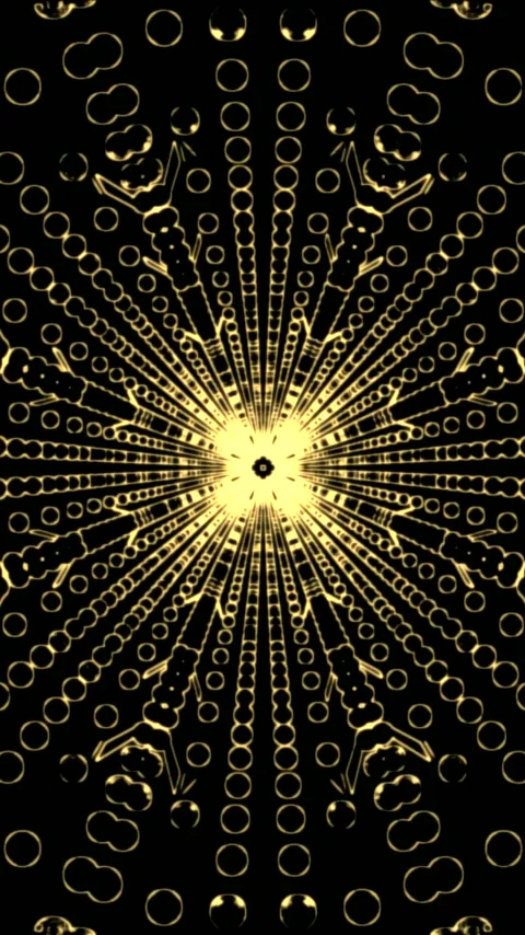 Vibrant tunnel video loop of glowing circles expanding outward in a hypnoti.. Stock-Footage 321564431