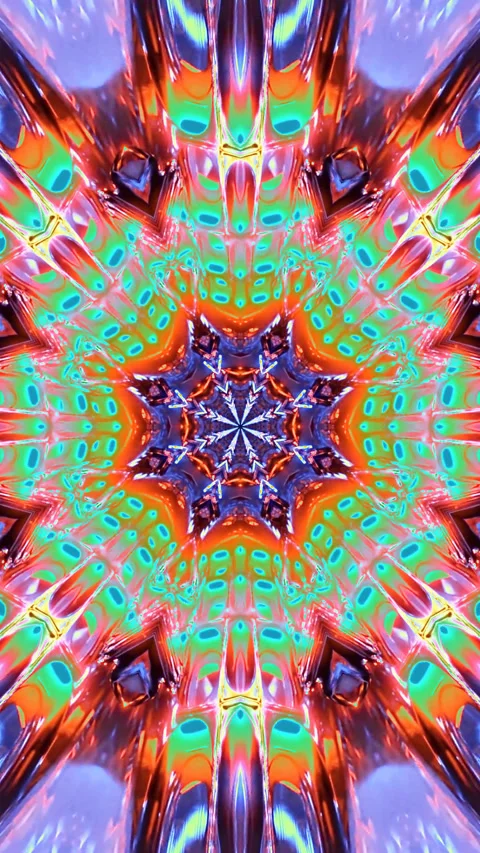 Vibrant tunnel video loop ideal for screensaver use featuring dynamic color.. Stock Footage 320357362