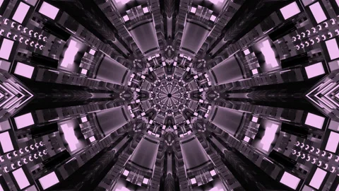Vibrant tunnel video loop with intricate patterns and seamless design for i.. Stock Footage 319418087
