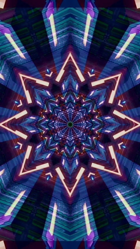 Vibrant tunnel video loop with mesmerizing patterns creating a captivating .. Stock Footage 321263521