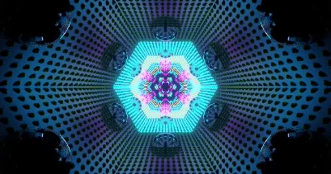 Vibrant tunnel video loop screensaver with animated patterns and colors cre.. Stock Footage 317657057