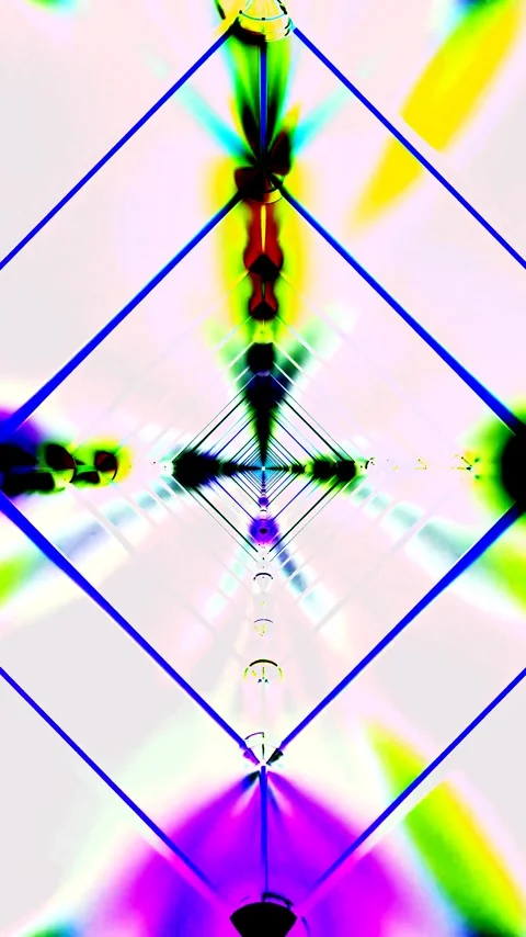 Vibrant tunnel video loop screensaver creates an immersive visual experienc.. Video stock 321263906