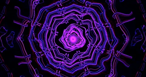 Vibrant tunnel video loop with seamless motion in captivating col Stock Footage 318181319