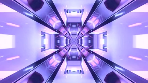 Vibrant tunnel video loop with seamless transition and futuristic elements .. Stock Footage 320198594
