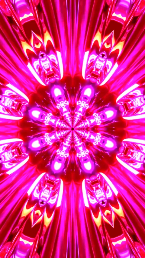 Vibrant tunnel video loop with seamless motion and striking pink hues Stock Footage 321266059