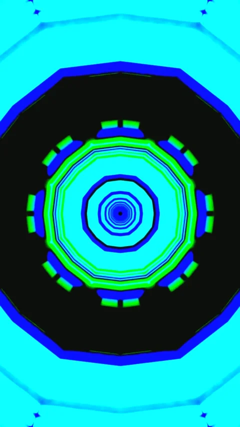Vibrant tunnel video loop with seamless transitions and dynamic colors for .. Stock Footage 321571713