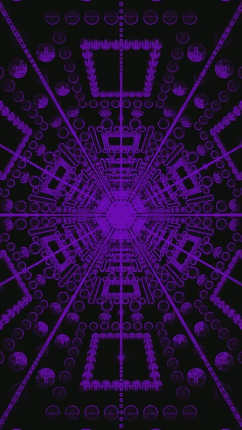 Vibrant tunnel video loop with seamless movement and dynamic patterns Stock Footage 321571901