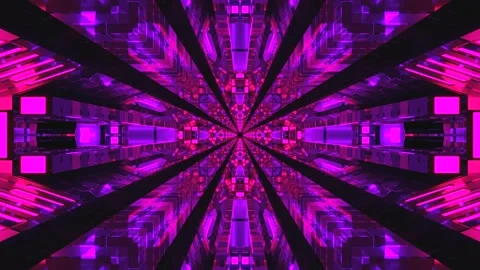 Vibrant tunnel video loop showcases intricate patterns and seamless transit.. Stock Footage 319069782