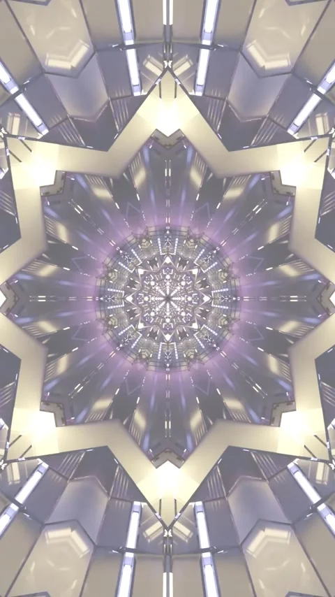 Vibrant tunnel video loop showcasing a seamless flow of light and patterns .. Stock Footage 320353371