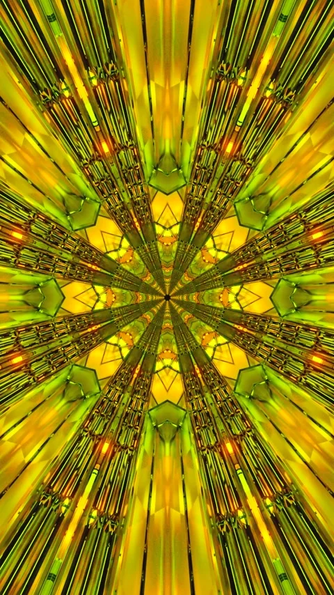 Vibrant tunnel video vj loop seamless display with colorful patterns and shap Stock Footage 320357033