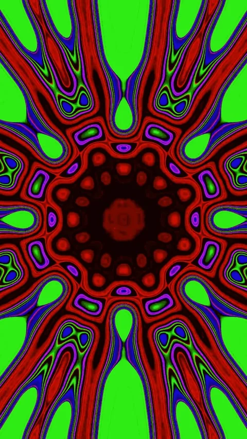 Vibrant tunnel video vj loop screensaver with colorful patterns for relaxat.. Stock Footage 321569993