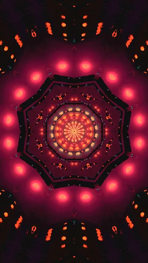 Vibrant tunnel video vj loop screensaver creating dynamic visual depth and .. Stock Footage 321570705
