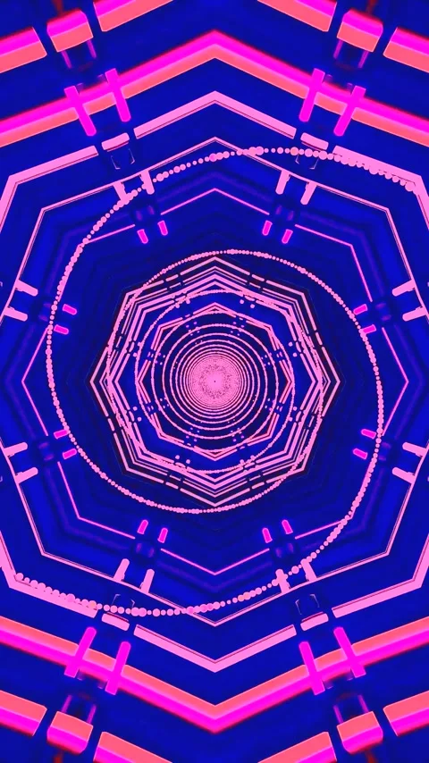 Vibrant tunnel video vj loop screensaver creates seamless visual depth with.. Stock Footage 321573486