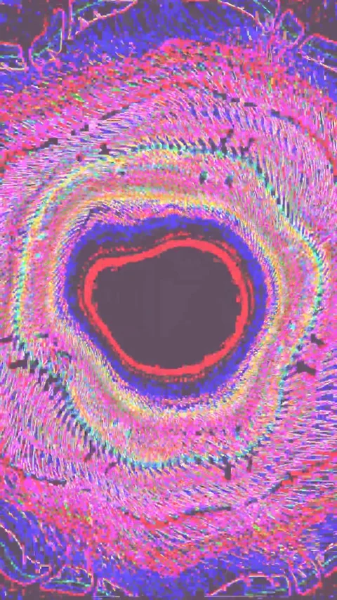 Vibrant tunnel visual loop captures an endless journey through colorful pat.. Stock Footage 321264045