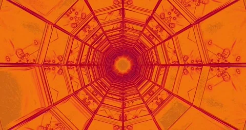 Vibrant tunnel visual loop with seamless motion creating a hypnot Stock Footage 316786100