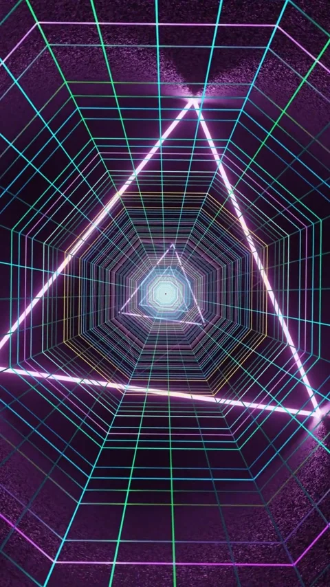 Vibrant tunnel vj loop screensaver seamlessly transitions through Stock Footage 318311838