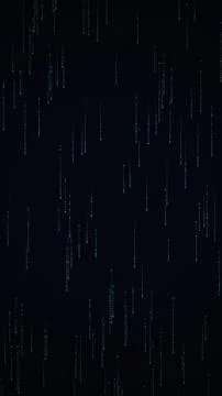 Vibrant turquoise and deep blue binary code streams cascading vertically do.. Stock Illustration