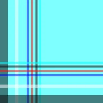 Vibrant turquoise plaid pattern with colorful stripes Stock Illustration