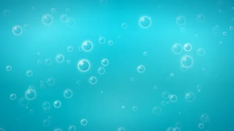 Vibrant Turquoise Water Loop Background with Floating Air Bubbles Stock Footage 342106403