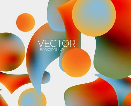 Vibrant vector background with colorful circles and artful patterns Stock Illustration