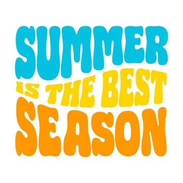 Vibrant vector illustration featuring the phrase summer is the best season .. Stock Illustration