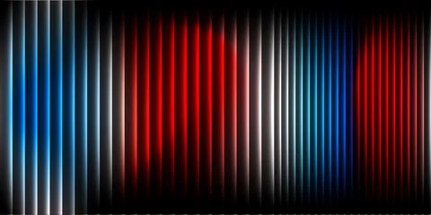 Vibrant vertical light streaks in red, white, and blue for dynamic abstract 스톡 일러스트