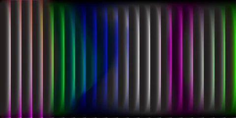 Vibrant vertical neon light stripes in dark gradient background for modern 스톡 일러스트